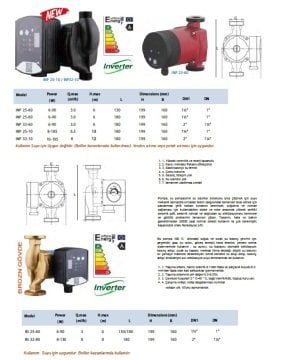 Momentum BS 25-60   1'' Frekanslı Kontrollü Dişli Sirkülasyon Pompası