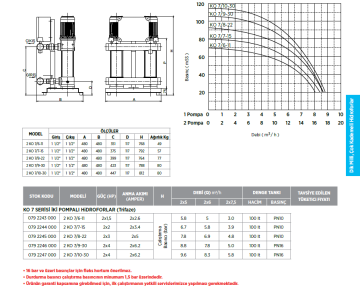 Etna 2 KO 7/9-30 4hp 380v İki Pompalı Çok Kademeli Paket Hidrofor