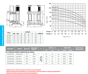 Etna 2 KO 4/9-22 3hp 380v İki Pompalı Çok Kademeli Paket Hidrofor