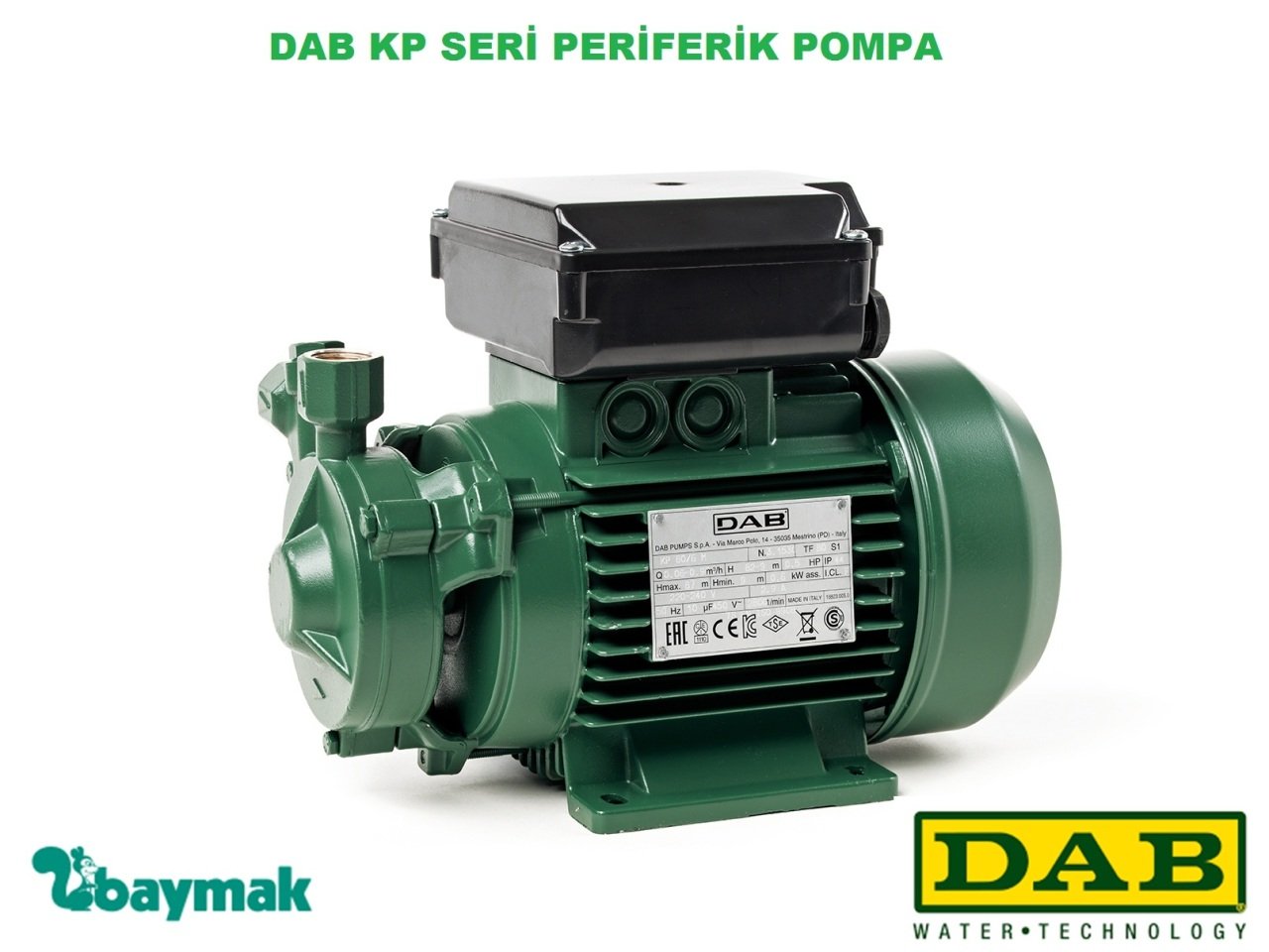 Dab KP 38/18 T   0.6kW 380V  Bronz Çarklı Periferik Pompa