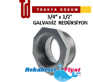 TRAKYA DÖKÜM 3/4'' X 1/2'' Galvaniz Redüksiyon