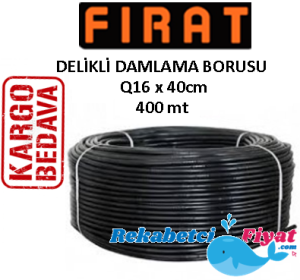 FIRAT Q16mm x 40cm Delikli Damlama Borusu ( 400mt )