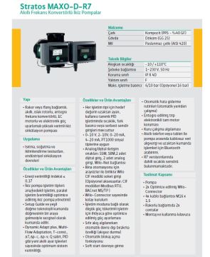 Wilo Stratos MAXO-D  32/0.5-12 PN6/10-R7  DN32 İkiz Pompalı Flanşlı Akıllı Frekans Kontrollü Sirkülasyon Pompa