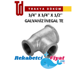 TRAKYA DÖKÜM 3/4'' X 3/4'' X 1/2'' Galvaniz İnegal Te