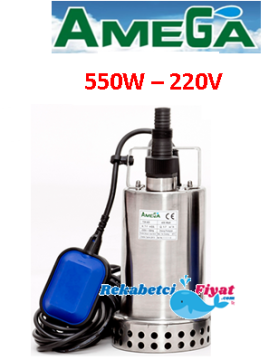 AMEGA TOX 550 550W 220V Paslanmaz Gövdeli Drenaj Dalgıç Pompa