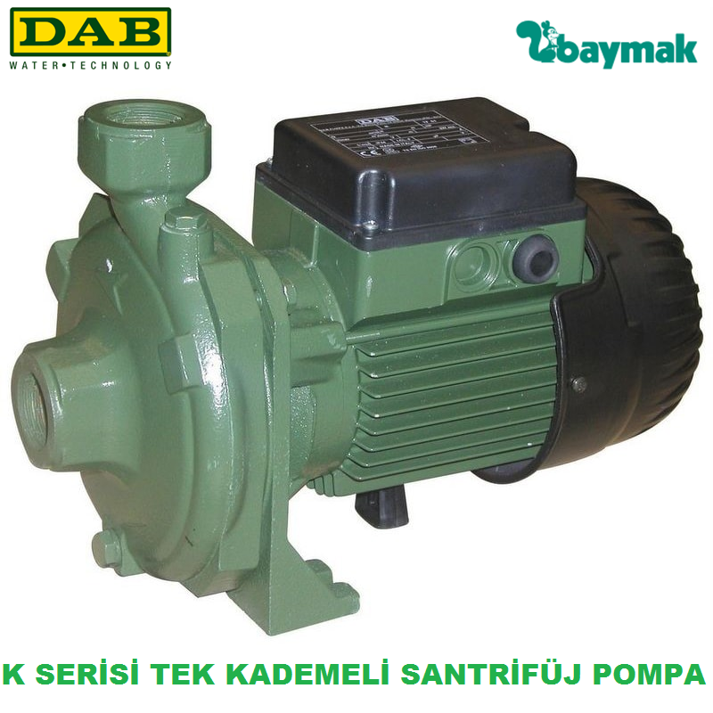 Dab K 20/41 T  0.37 kw  380V  Tek Kademeli Döküm Gövdeli Yatay Santrifüj Pompa