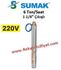 SUMAK 4SD624 3HP 220V 4'' Dalgıç Pompa + Motor