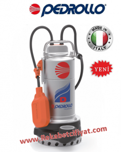 PEDROLLO DM 10 - N 1HP 220V Flatörlü Paslanmaz Gövdeli Drenaj Pompası