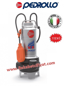 PEDROLLO VXm 10/35 - N 1HP 220V  1 1/2\'\' Çıkışlı Flatörlü Paslanmaz Gövdeli Foseptik Pompası