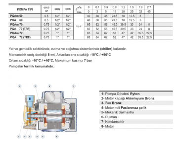 Pedrollo PQA 72 Trz 0.75hp 380v Preferik Santrifüj Pompa