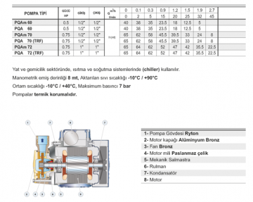 Pedrollo PQA 60 0.5hp 220v Preferik Santrifüj Pompa