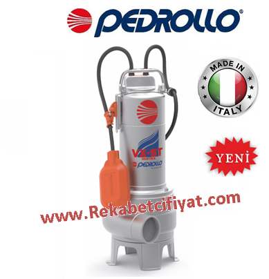 PEDROLLO VXm 10/50 - ST 1HP 220V 2'' Çıkışlı Flatörlü Komple  Paslanmaz Foseptik Pompası