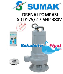 SUMAK SDTY-75/2 7.5Hp 380V Döküm Gövdeli Drenaj Dalgıç Pompa