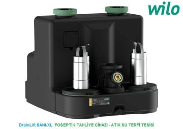 WİLO Drainlift SANI-XL.12T/1   2X1.1kW 380V  ÇİFT ENTEGRE POMPALI  FOSEPTİK ATIK SU TAHLİYE CİHAZI (ATIK SU TERFİ TESİSİ)