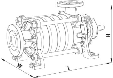 SUMAK, SYT32/3E, 5.5 HP 380V YATAY MİLLİ KADEMELİ UÇTAN EMİŞLİ POMPA