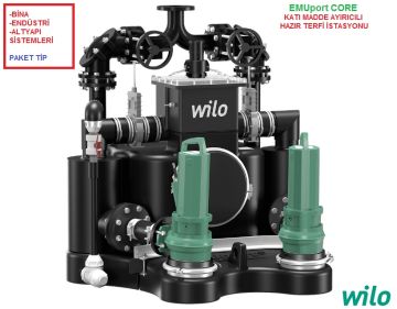 WİLO EMUport CORE 60.2.28/540   380V KATI MADDE AYIRICILI HAZIR PAKET TİP ATIK SU FOSEPTİK TERFİ İSTASYONU (BİNA-ENDÜSTRİ-ALTYAPI SİSTEMLERİ İÇİN) - Panosuz