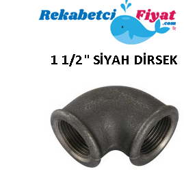 1 1/2'' Siyah Dirsek