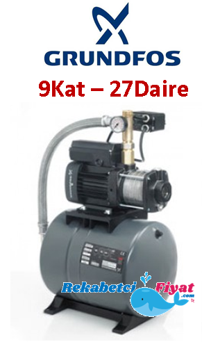 GRUNDFOS CM5-74 PT 60LT 1.75HP 220V Kendinden Tanklı Kademeli Paket Hidrofor
