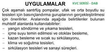 Dab KVC 40-50 T   0.8 kW  380V  Dikey Milli Çok Kademeli Santrifüj Pompa