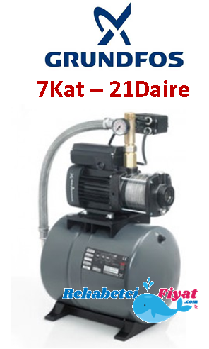 GRUNDFOS CM5-56 PT 60LT 1.75HP 220V Kendinden Tanklı Kademeli Paket Hidrofor