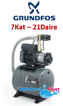 GRUNDFOS CM5-56 PT 60LT 1.75HP 220V Kendinden Tanklı Kademeli Paket Hidrofor