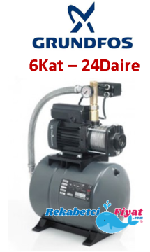GRUNDFOS CM5-46 PT 60LT 1.25HP 220V Kendinden Tanklı Kademeli Paket Hidrofor