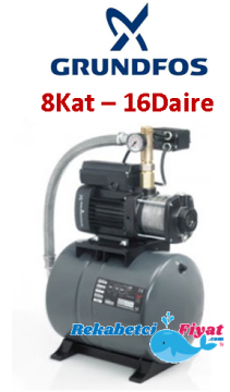 GRUNDFOS CM3-74 PT 60LT 1.25HP 220V Kendinden Tanklı Kademeli Paket Hidrofor