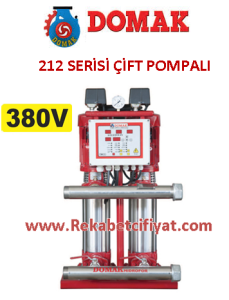DOMAK 212-10T 2x7,5HP 380V 20Kat / 48Daire Çift Pompalı Paket Hidrofor