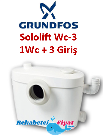 GRUNDFOS SOLOLIFT2 WC-3 620W 220V 1Wc + 1Lavabo Bağlantılı Atık Su Transfer Ünitesi-97775315