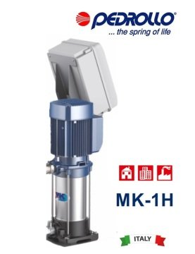 Pedrollo MKm 1H - 3/5    1X1.5Hp 220V  Tek Pompalı Dikey Milli Paket Hidrofor