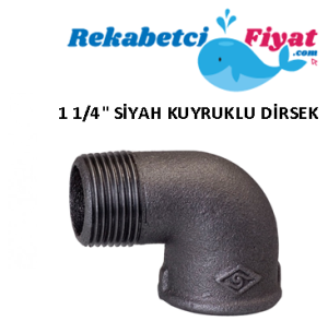 1 1/4'' Siyah Kuyruklu Dirsek