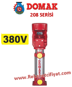 DOMAK 208-11T 5,5HP 380V Kademeli Çelik Gövdeli Polikarbonat Fanlı Elektropomp