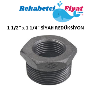 1 1/2'' X 1 1/4'' Siyah Redüksiyon