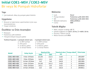 Wilo COE1-MSV 408 M  3hp 220v Tek Pompalı Paket Hidrofor