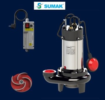 Sumak SDF18/2-Y   1.8Hp 220V  Drenaj Dalgıç Pompa (Az Kirli Su)