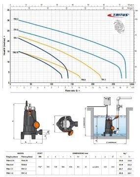 Pedrollo TRm 0.75    1Hp 220V  Öğütücülü Foseptik Pompa (VORTEX ÇARKLI)