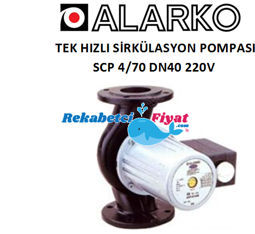 ALARKO SCP 4/70 DN40 PN6 220V Tek Hızlı Flanşlı Sirkülasyon Pompası