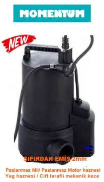 Momentum PKS-400GW 400W-220V Plastik Gövdeli Gizli Flatörlü Temiz Su Drenaj Dalgıç Pompa (Sıfırdan Emişli)
