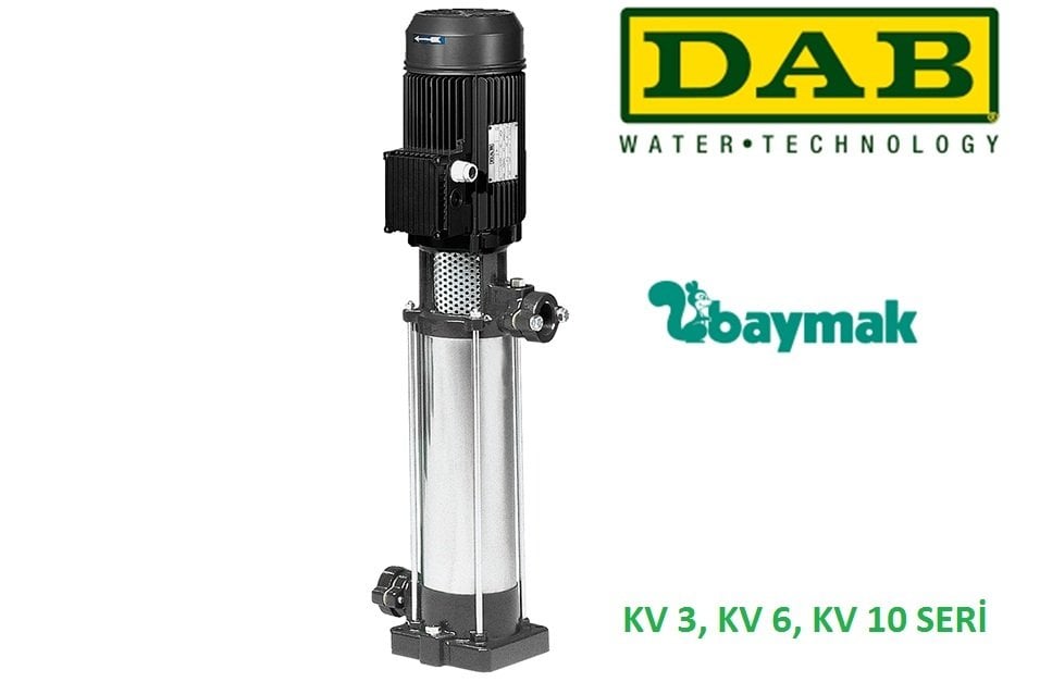 Dab KV 6/11 T    2.5Hp 380 V  Dikey Milli Çok Kademeli Paslanmaz Çelik Gövdeli Pompa