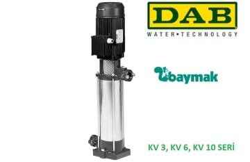 Dab KV 6/11 T    2.5Hp 380 V  Dikey Milli Çok Kademeli Paslanmaz Çelik Gövdeli Pompa
