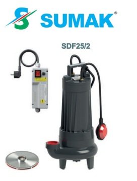 Sumak SDF25/2  3Hp 220V  Temiz Su Dalgıç Pompa