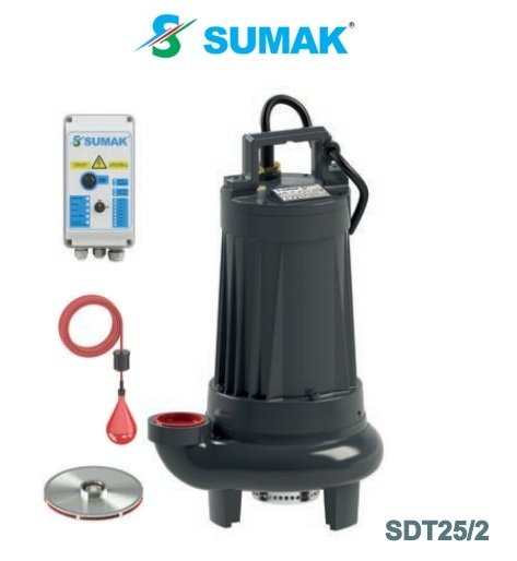 Sumak SDT25/2  3Hp 380V  Temiz Su Dalgıç Pompa