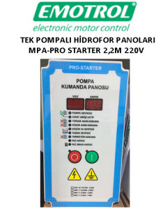 EMOTROL MPA-PRO STATER 2.2M 0,37KW - 2.2KW 220V Tek Pompalı Hidrofor panosu