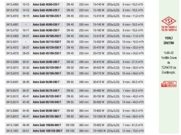 Astra Gold 40/80-250 F  DN 40 Frekans Kontrollü Sabit Mıknatıslı Flanşlı Tip Sirkülasyon Pompası