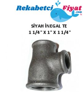 1 1/4'' X 1'' X 1 1/4'' Siyah İnegal Te