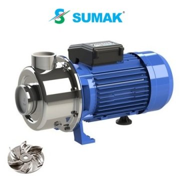 Sumak SMINOX/A-220/2 X  2.2Hp 220V  Paslanmaz Santrifüj Pompa (AISI 316)