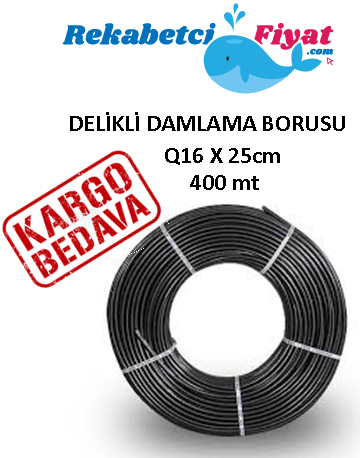 Q16mm x 25cm Delikli Damlama Borusu ( 400mt )