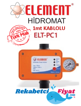 ELEMENT ELT PC1-C 1mt Kablolu  Dikey Çıkışlı Manometreli Hidromat