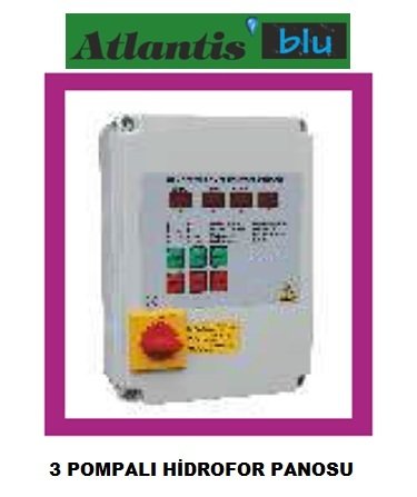 Atlantis KRS 3S1-3M    1-3Hp  220V  Üç Pompalı Hidrofor Panosu (Elektronik Kartlı)