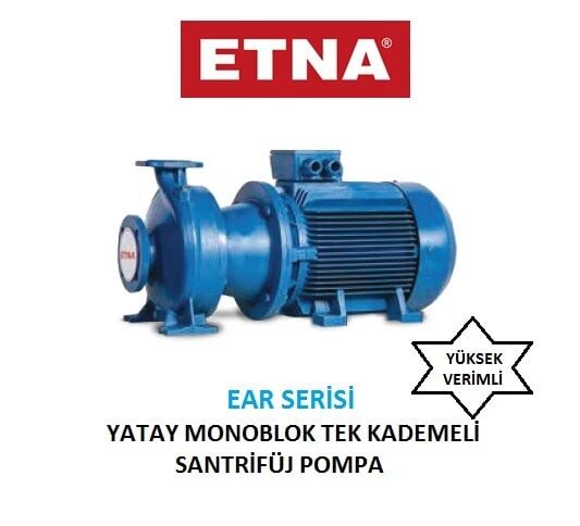 Etna EAR 32-16/55  7.5Hp 380V Pik Döküm Gövdeli  Yatay Monoblok Tek Kademeli Santrifüj Pompa (2900 d/dk - Trifaze)